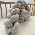 Pletený mantinel do postieľky DreamLand 120 cm sivý