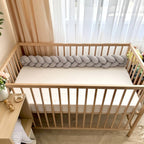 Pletený mantinel do postieľky DreamLand 120 cm sivý