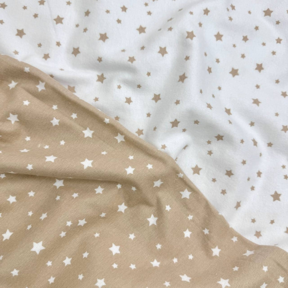 Súprava flanelových plienok Stars Galaxy 90 × 120 cm – béžová
