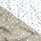 Súprava flanelových plienok Stars Galaxy 90 × 120 cm – kapučíno