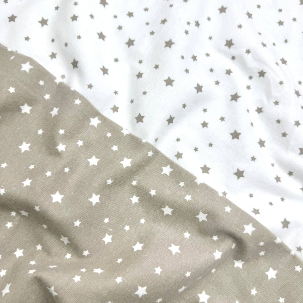 Súprava flanelových plienok Stars Galaxy 90 × 120 cm – kapučíno