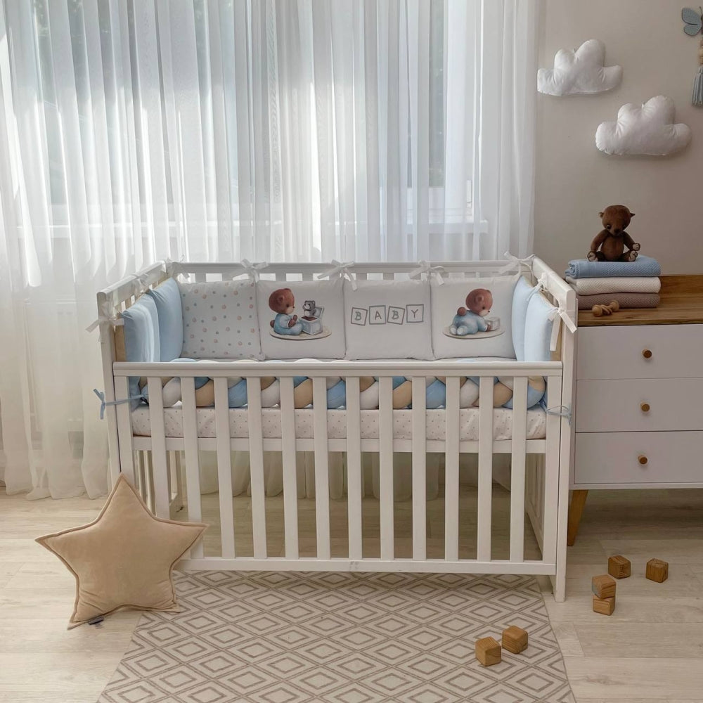 Mantinely do postieľky Art Design s vrkočom a plachtou – Baby Teddy