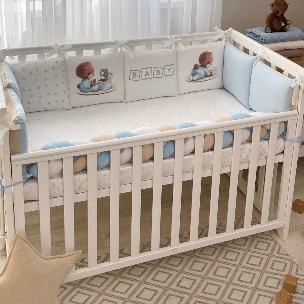 Mantinely do postieľky Art Design s vrkočom a plachtou – Baby Teddy
