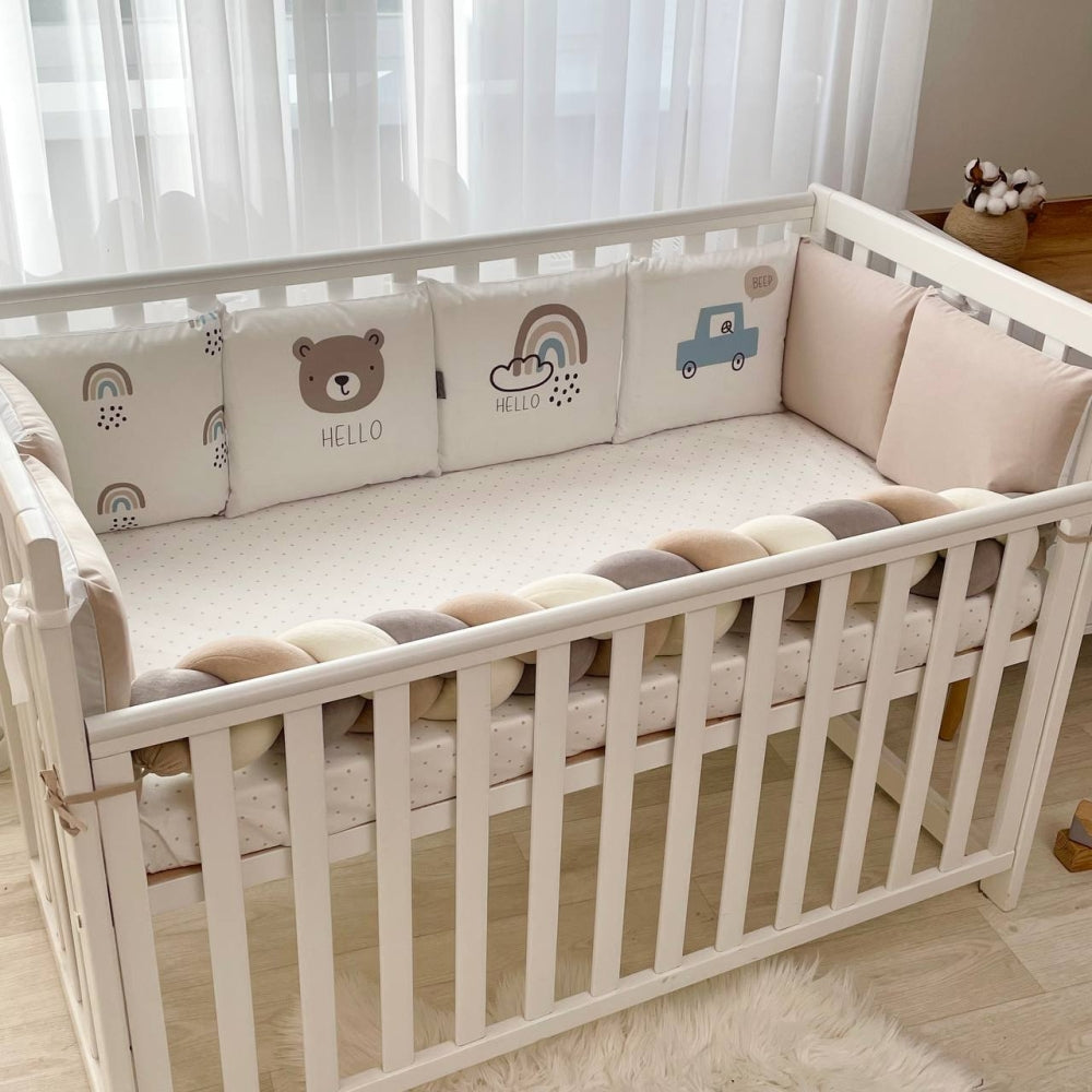 Mantinely do postieľky Art Design s vrkočom a plachtou – Hello, Bear