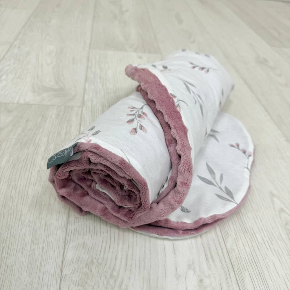 Poťah na tehotenský vankúš vetvičky mačiek púdrová