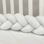 Pletený mantinel do postieľky 220 cm – biela/biela/biela