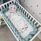 Pletený mantinel do postieľky 220 cm – tmavomätová/tmavomätová/tmavomätová