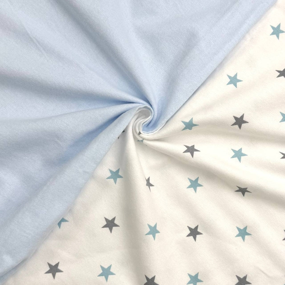 Flanelové plienky Soft Stars, súprava 80 × 100 cm – modrá