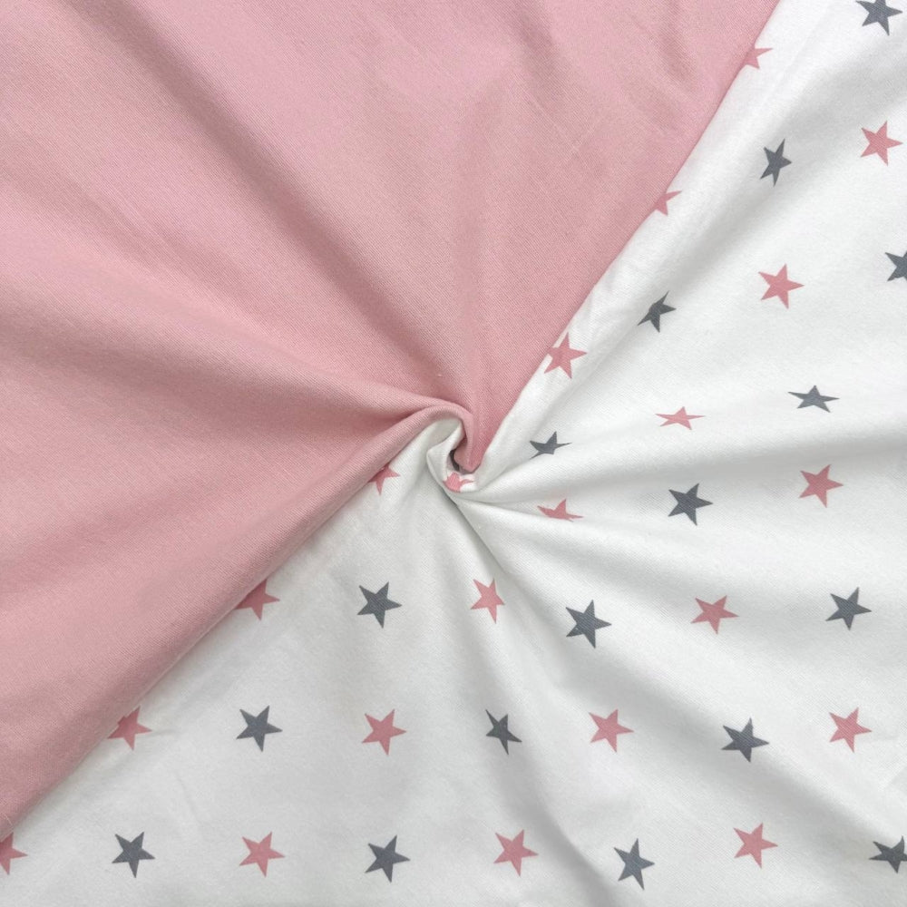 Flanelové plienky Soft Stars, súprava 80 × 100 cm –púdrová