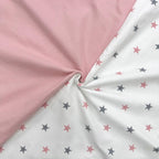 Flanelové plienky Soft Stars, súprava 80 × 100 cm –púdrová