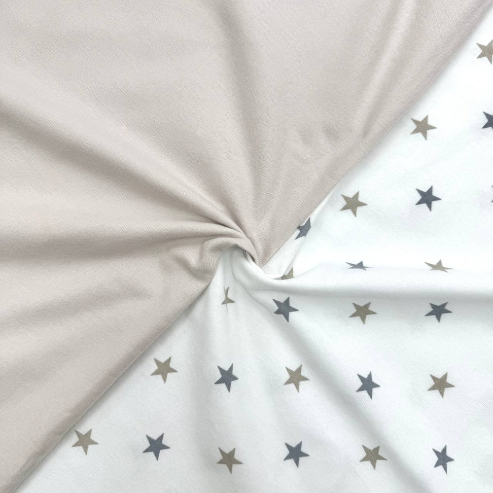 Flanelové plienky Soft Stars, súprava 80 × 100 cm – béžová