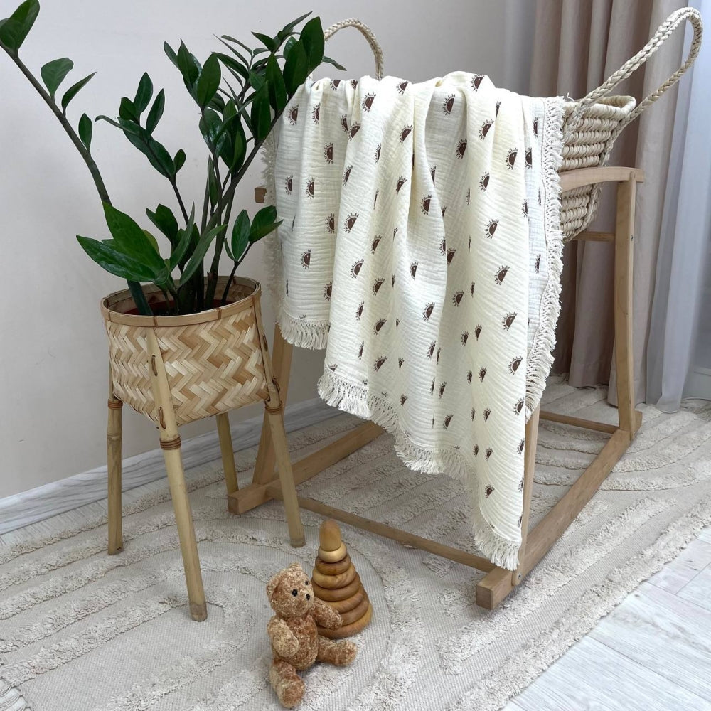 Dvojvrstvová mušelínová deka pre bábätko Slniečka