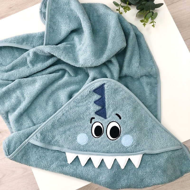 Detská osuška s kapucňou Dino – mätová