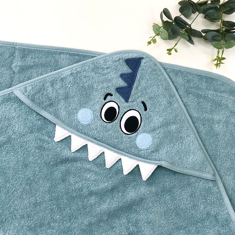 Detská osuška s kapucňou Dino – mätová