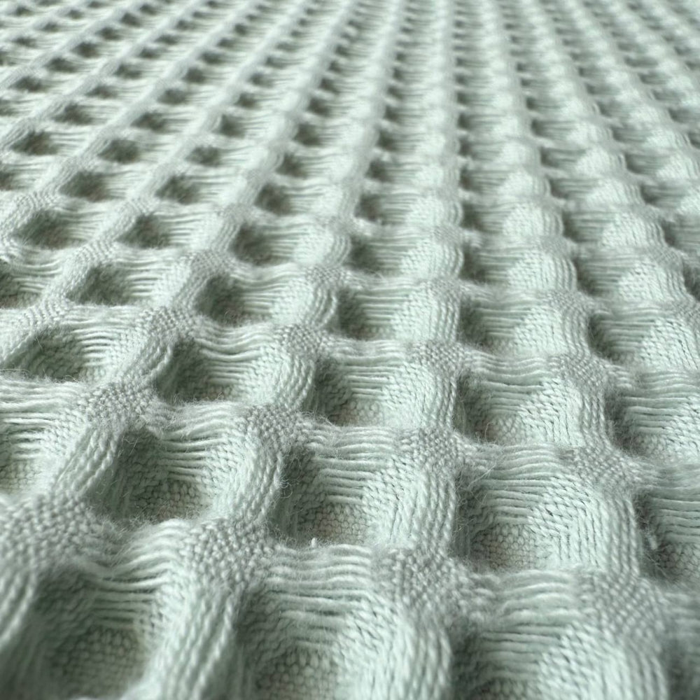 Vaflový uterák s kapucňou pre bábätko mätový, 90 × 90 cm