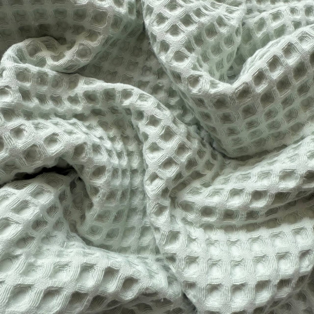 Vaflový uterák s kapucňou pre bábätko mätový, 90 × 90 cm