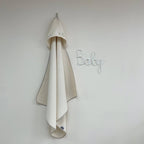 Vaflová osuška s kapucňou pre bábätko béžová