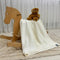 Zateplená pletená deka pre bábätko bavlna/Wellsoft Romb mliečny