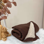Pletená bavlnená deka pre bábätko Teddy Rohožka – čokoládová