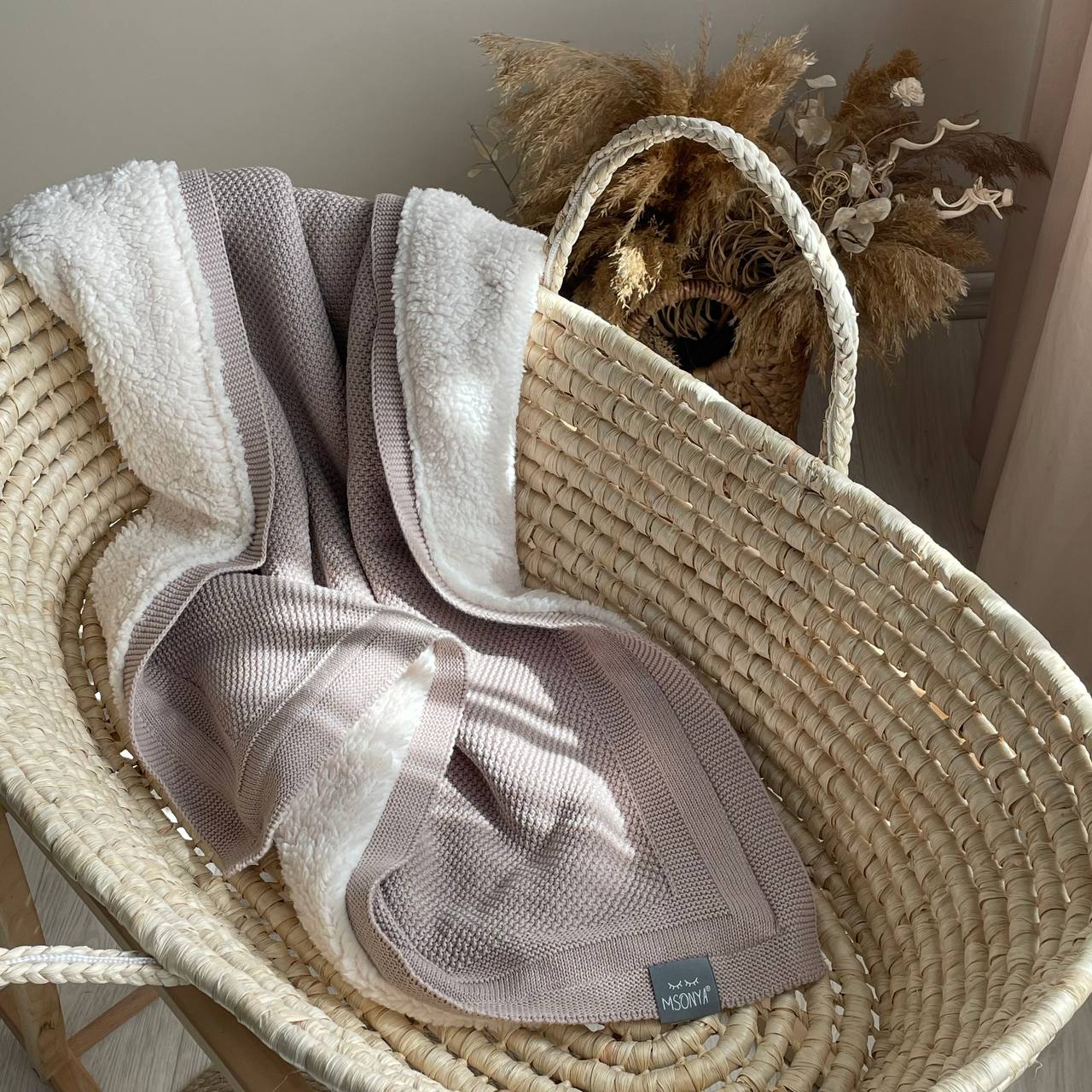 Pletená bavlnená deka pre bábätko Teddy Rohožka – moka