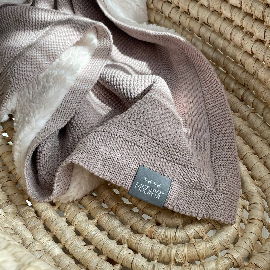 Pletená bavlnená deka pre bábätko Teddy Rohožka – moka
