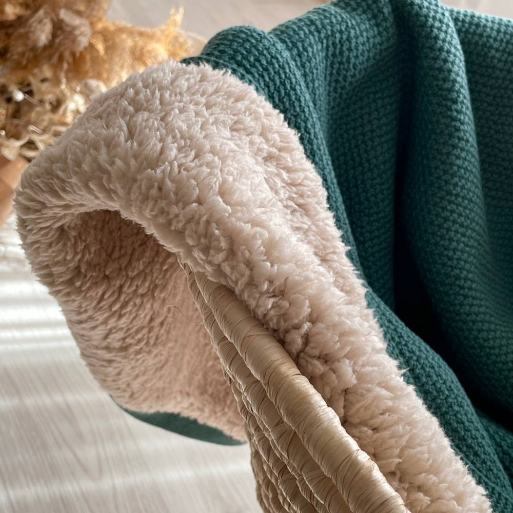 Pletená bavlnená deka pre bábätko Teddy Rohožka – malachitová