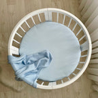 Plachta do detskej postieľky 70 × 70 cm – modrá