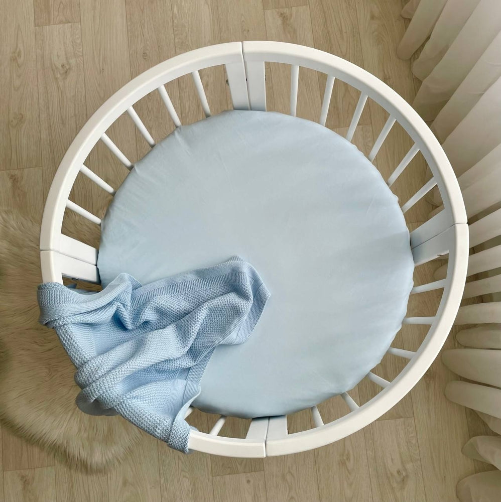 Plachta do detskej postieľky 70 × 70 cm – modrá