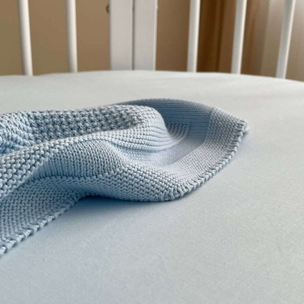 Plachta do detskej postieľky 70 × 70 cm – modrá