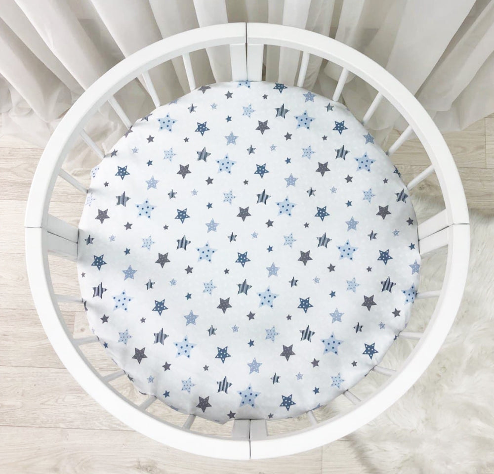Detská plachta do postieľky Stars 70 × 70 cm – modrá