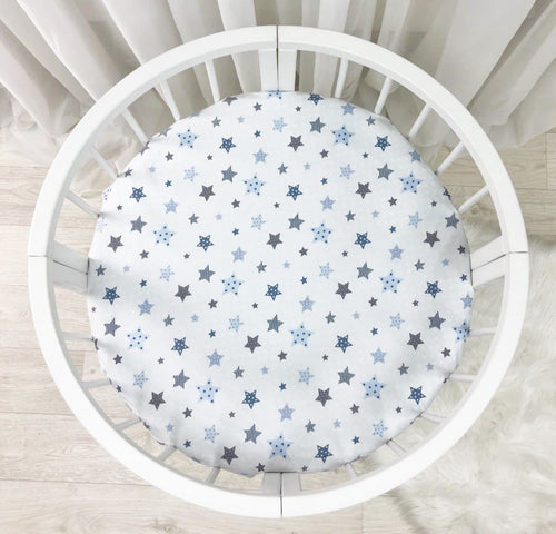 Detská plachta do postieľky Stars 70 × 70 cm – modrá