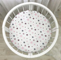Detská plachta do postieľky Stars 70 × 70 cm – púdrová