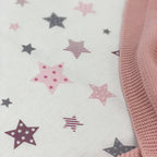 Detská plachta do postieľky Stars 70 × 70 cm – púdrová