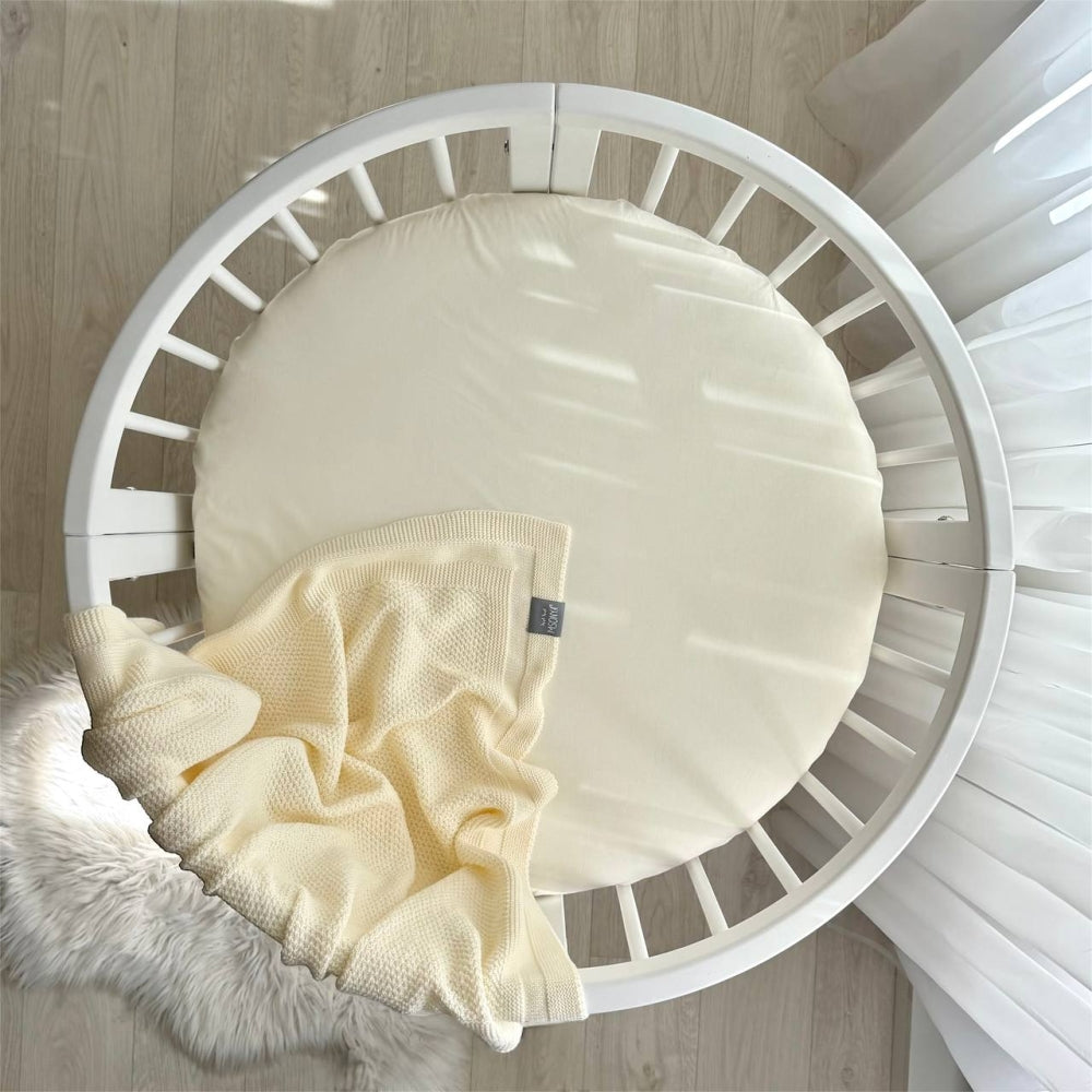 Plachta do detskej postieľky 70 × 70 cm – vanilková