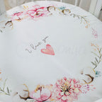 Detská plachta s potlačou do postieľky 70 × 70 cm – Heart and Flowers