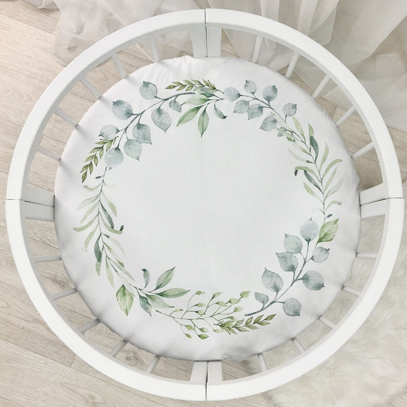 Detská plachta s potlačou do postieľky 70 × 70 cm – Zelený veniec