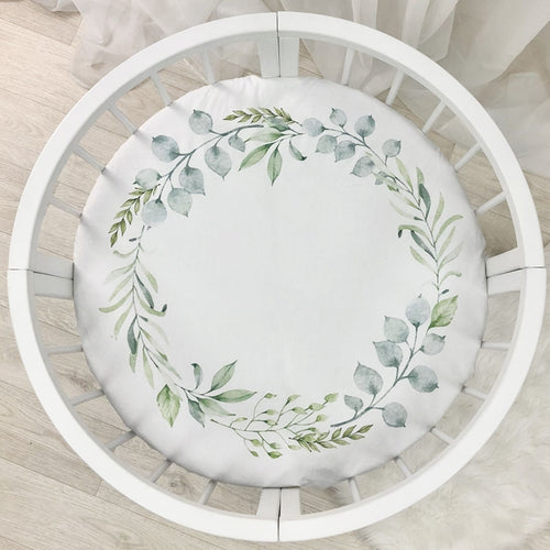 Detská plachta s potlačou do postieľky 70 × 70 cm – Zelený veniec