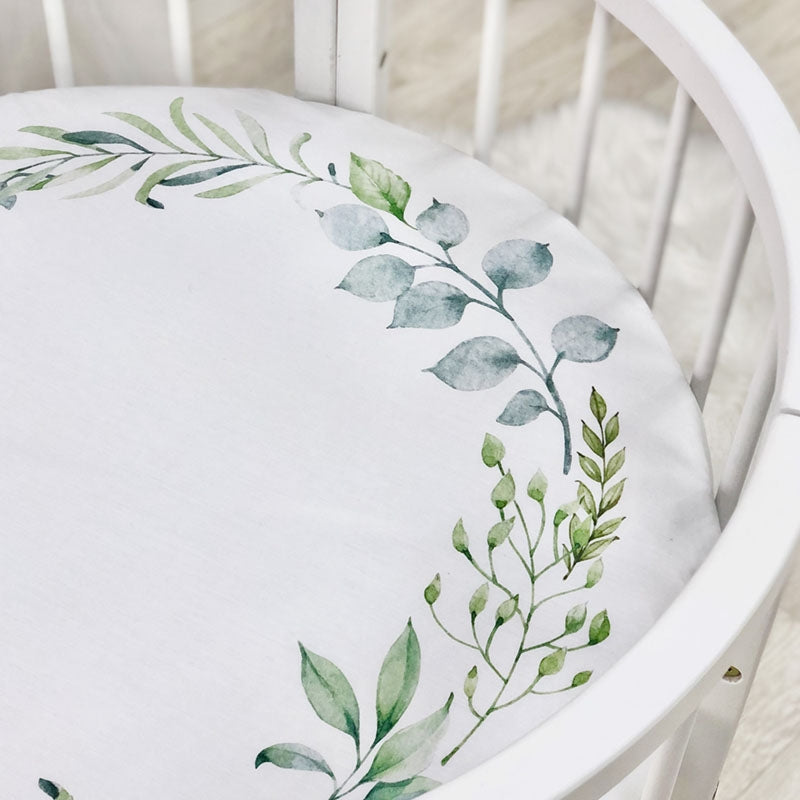 Detská plachta s potlačou do postieľky 70 × 70 cm – Zelený veniec