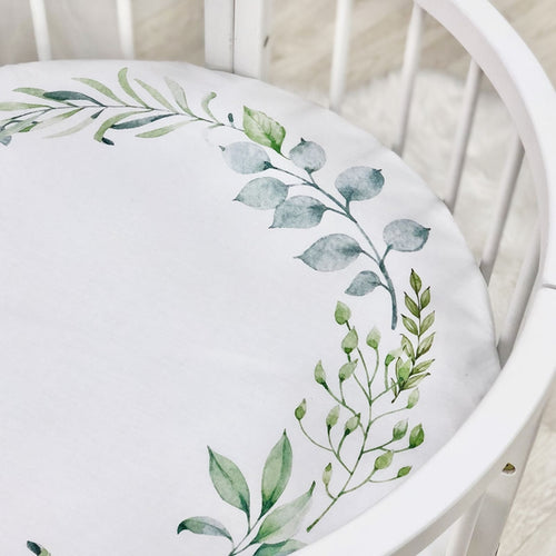 Detská plachta s potlačou do postieľky 70 × 70 cm – Zelený veniec