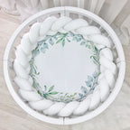 Detská plachta s potlačou do postieľky 70 × 70 cm – Zelený veniec