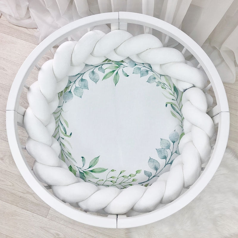 Detská plachta s potlačou do postieľky 70 × 70 cm – Zelený veniec