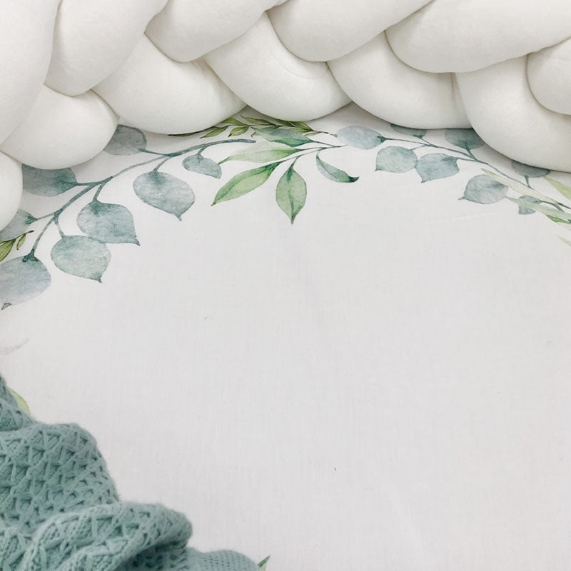 Detská plachta s potlačou do postieľky 70 × 70 cm – Zelený veniec
