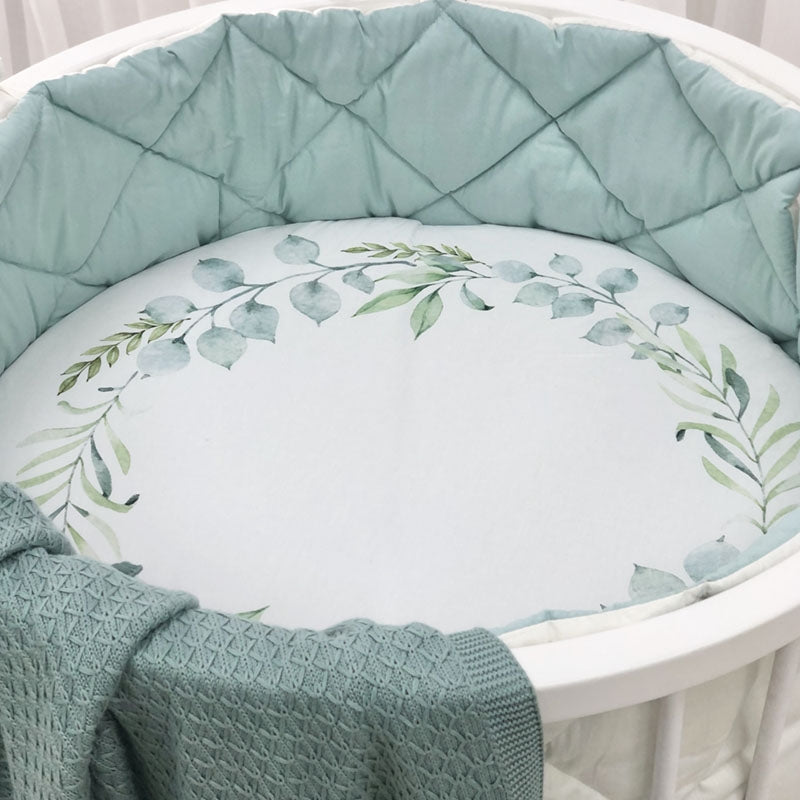 Detská plachta s potlačou do postieľky 70 × 70 cm – Zelený veniec